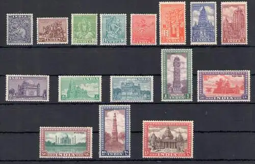 1949-52 Indien - Stanley Gibbson Nr. 309-24 - 16 Werte - postfrisch **