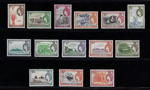 1952 Tristan da Cunha - Stanley Gibbons Nr. 14/27, postfrisch**