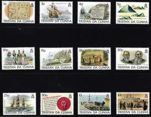 1983 Tristan da Cunha - Serie Ordinaria, Yvert Nr. 331/42, postfrisch**