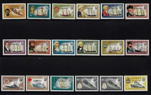 1973-74 Barbuda - Yvert et Tellier n. 114/30 - Ordentliche Serie - MNH **