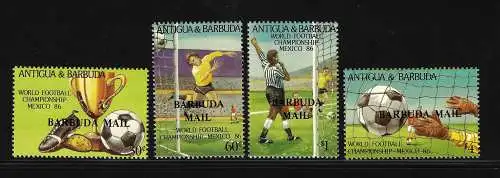 1986 Barbuda, Fußball Mexiko 86 - Yvert Nr. 817/20 - postfrisch**