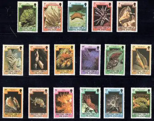 1979-80 Britische Jungferninseln, Fauna Marina Yvert n. 371/87 - postfrisch**