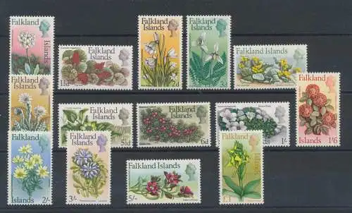 1968 FALKLAND - SG. 232/245, Blumen, 14 Werte, postfrisch**