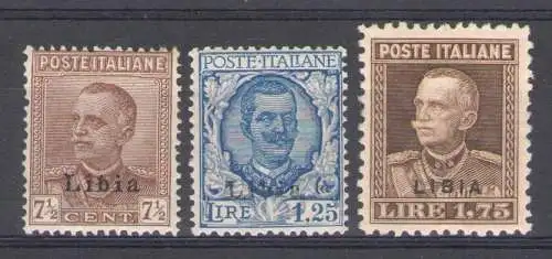 1928-29 LIBYEN, Michetti Nr. 78/80 - MNH** - Gut zentriert