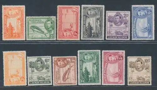 1938-48 Kaimaninseln Stanley Gibbons Nr. 115/26a Serie mit 12 Werten, postfrisch**