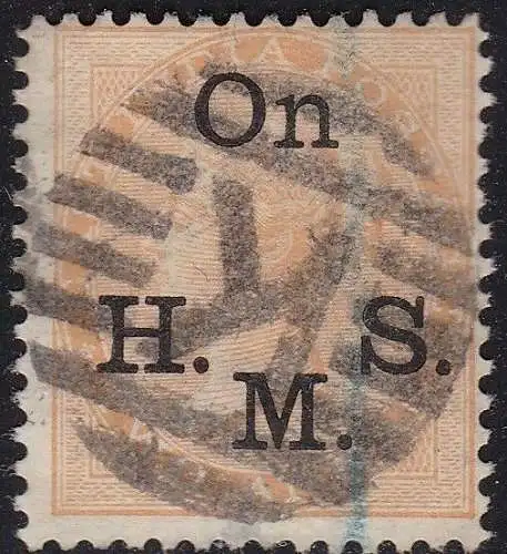 1858 INDIEN, SG O33a 2a. orange gebraucht - Stempel 'K' Goa