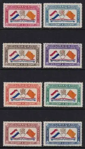 1941 CURACAO - Luftpost 17/24 Serie mit 8 Werten - postfrisch **