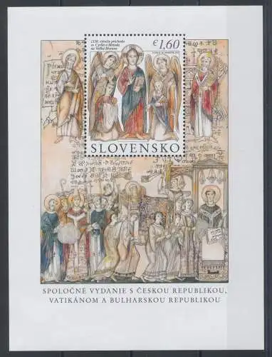 2013 Slowakei - St. Kyrill und Method - Bogen Nr. 79 - Gemeinschaftsausgabe, postfrisch **