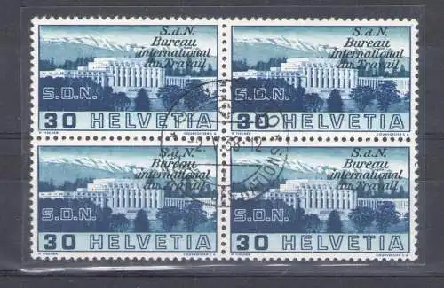 1938 SCHWEIZ, Sorte, 30 Cent. Cassèesäulen - Bruchsäule - Zumstein Nr. 50/A1, Viertel gebraucht am ersten Ausgabetag!!!