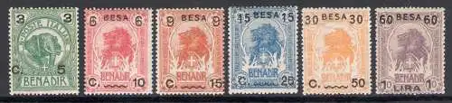 1922 SOMALIA, Nr. 24/29, Neue Münzwerte Somala - 6 Werte - postfrisch**