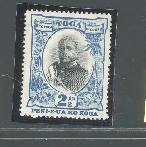 1897 TONGA - Stanley Gibbons Nr. 43 - 2 1/2 d. schwarz und blau - postfrisch **