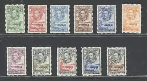 1938-52 Bechuanaland Protectorate, Stanley Gibbons Nr. 118-28, 11 Werte - komplette Serie - postfrisch**