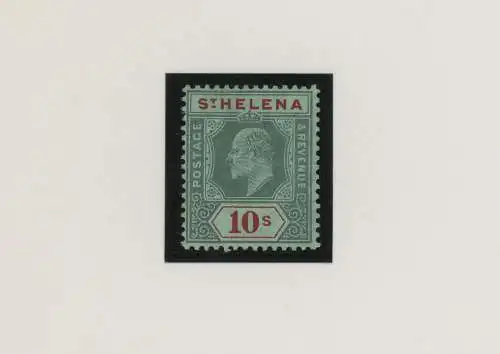 1908-11 St. Helena, Stanley Gibbons Nr. 70, 10 Scellini grün und rot grün, Giorgio V - MLH*