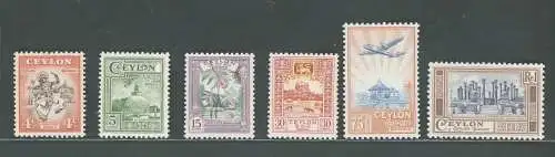 1950 Ceylon, Stanley Gibbons Nr. 413-18, Serie mit 6 Werten, postfrisch**