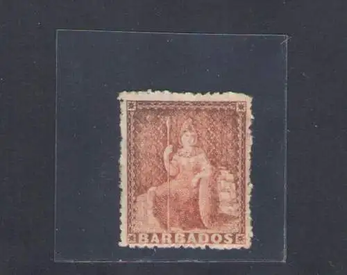 1870-71 Barbados - Stanley Gibbons Nr. 4d. dull vermilion - MH* Sorani Zertifikat