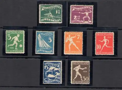 1928 Niederlande - Yvert Katalog Nr. 199-206 - 9 Olympische Spiele in Amsterdam - postfrisch **