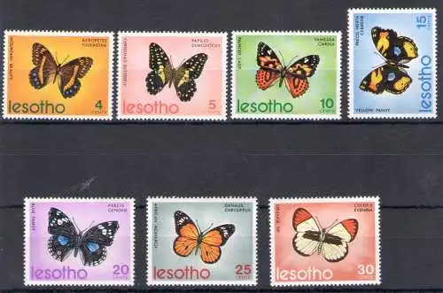 1973 Lesotho, Yvert n. 242/48 - Farfalle - postfrisch**