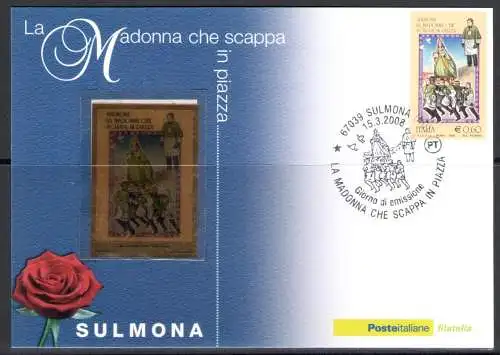 2008 Italien - Folder - Sulmona Madonna che escappa en Piazza n. 173 - MNH **