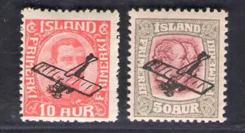 1928/29 Island, Nr. 1/2 - Luftpost - postfrisch **