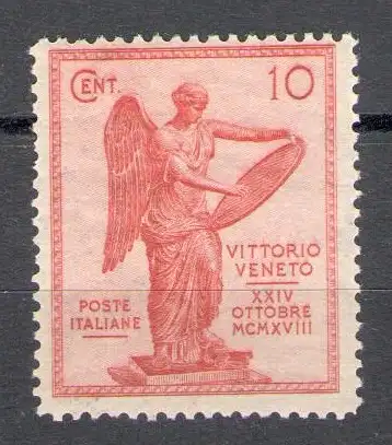 1921 Italien - Königreich, 10 c Karmin Vittoria Nr. 120a - MNH**