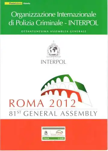 2012 Italien - Republik, Folder - Interpol Nr. 328 - postfrisch **