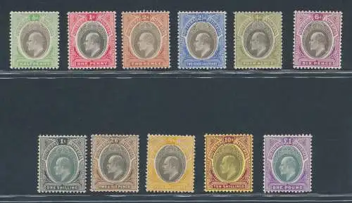 1903-04 Südnigeria, Stanley Gibbons Nr. 10/20, Edward VII - MLH*