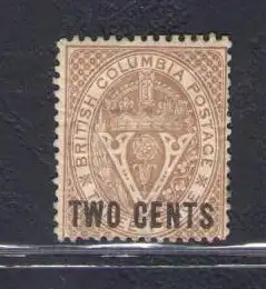 1860 British Columbia - SG Nr. 28 gezähnt 14, MH*