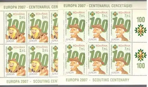 2007 EUROPA CEPT Romania Minifoglio Scouts MNH **