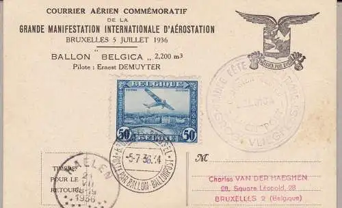 1936 BELGIEN, Brüssel Große Flugveranstaltung - sehr guter Zustand