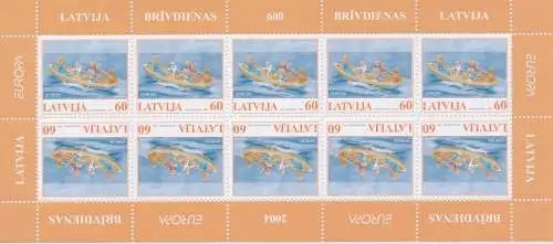 2004 EUROPA CEPT Lettland Minifoglio Le Vacanze MNH **