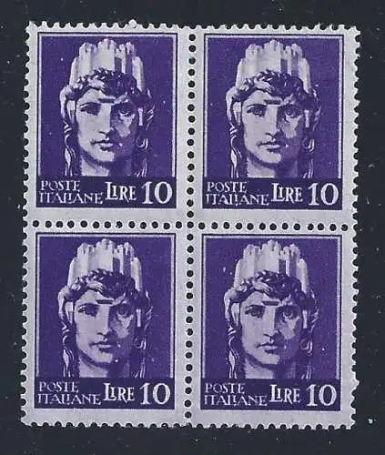 1945-46 LEUTNANT - Nr. 536/542 7 Werte MNH/** QUARTINA