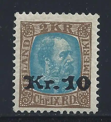 1929 ISLAND, Nr. 121 - 10 Kronen. auf 2 Kronen - MLH*