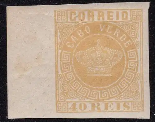 1881 CAPO VERDE/CABO VERDE, Yv. 14 40 reis NON DENTELLATO MLH/*