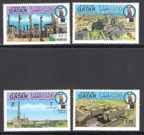 1980 QATAR, SG Nr. 693/96 - Jahrestag der Unabhängigkeit - postfrisch **