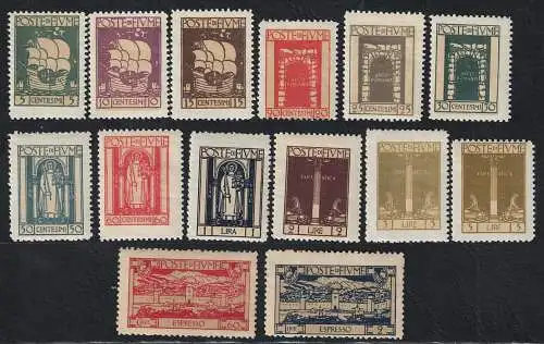 1923 Fluss, # 190/201 + Espress 7/8, komplette Serie, postfrisch **