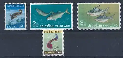 1967 Thailand - SG 557-560 FISCHE 4 Werte postfrisch **