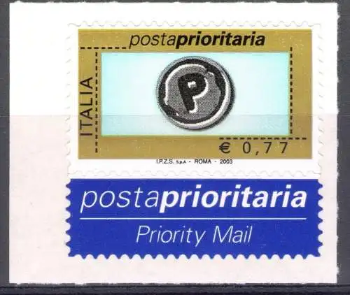 2003 Republik Priority Post 0,77 Euro Himmlisch Gold Schwarz Grau Nr. 2765 MNH **