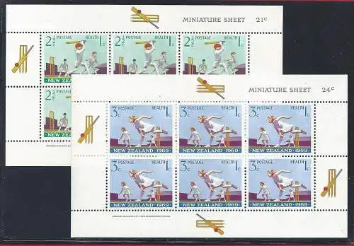 1969 NEUSEELAND, BF Nr. 25/26 Cricket MNH/**