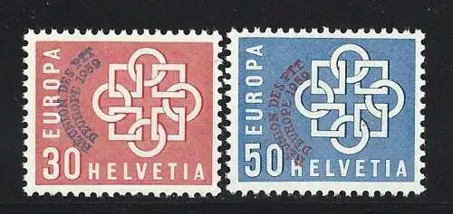 1959 SCHWEIZ, Nr. 632/633 MNH/**