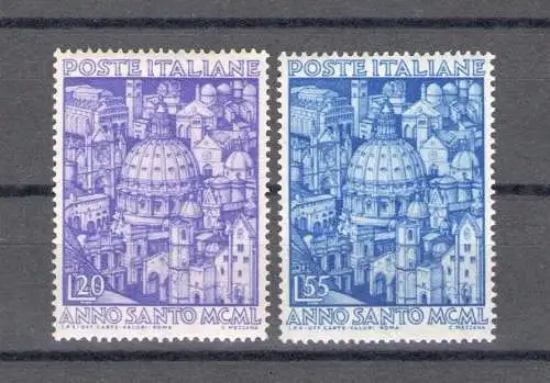 1950 Italien - Republik, Heiliges Jahr, 2 Werte, Nr. 620-621, postfrisch **