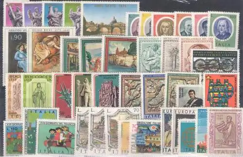 1975 Italien Republik, kompletter Jahrgang, postfrisch, 43 Werte - postfrisch **