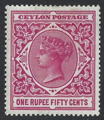 1899 CEYLON - SG 263 1r50 rose MLH / * Bolaffi Stempel