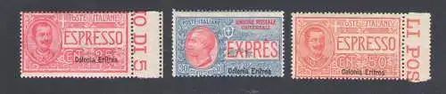 1907-21 Eritrea, Espressi n. 1/3 - MNH**