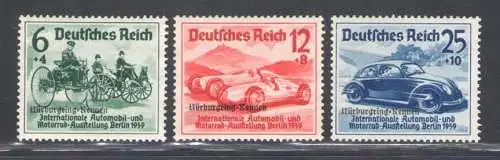 1939 Deutschland - Reich, Aufdrucke Nürburgring - Rennen - Nr. 629A/629C - MNH**