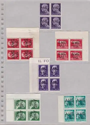 1945-47 VENEZIA GIULIA AMG VG, KOMPLETTE SAMMLUNG in Viertel 31 Werte MNH / ** SEHR GUTE QUALITÄT