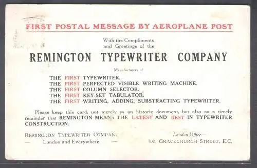 1911 GROSSBRITANNIEN, Erster Flug