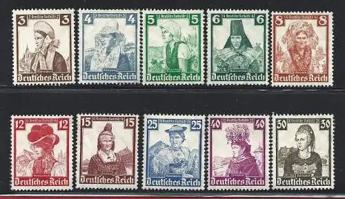 1935 Germania, Nr. 547/556 Winterrettung MNH/**