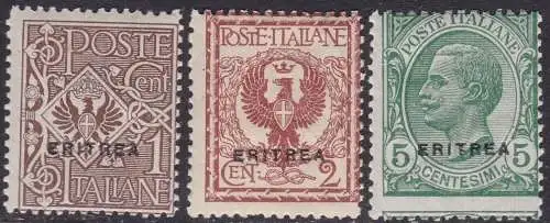 1924 ERITREA, Nr. 77/79 3 Werte postfrisch/**