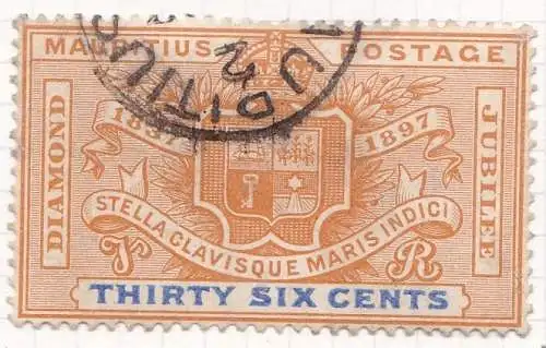 1898 MAURITIUS, SG Nr. 133 36c. GEBRAUCHT