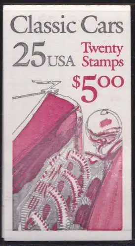 1988 USA - BOOKLET Nr. 156 - $5,00 schwarz-roter Text MNH / **